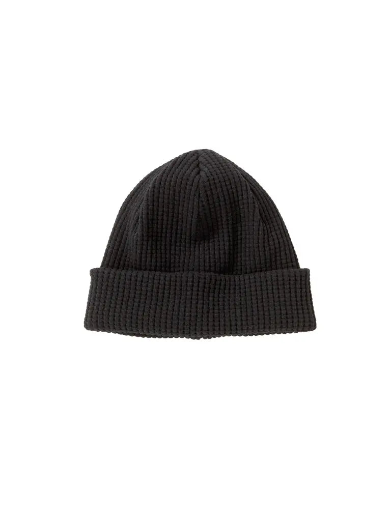 Waffle Knit Cap- Black Jackman Hats