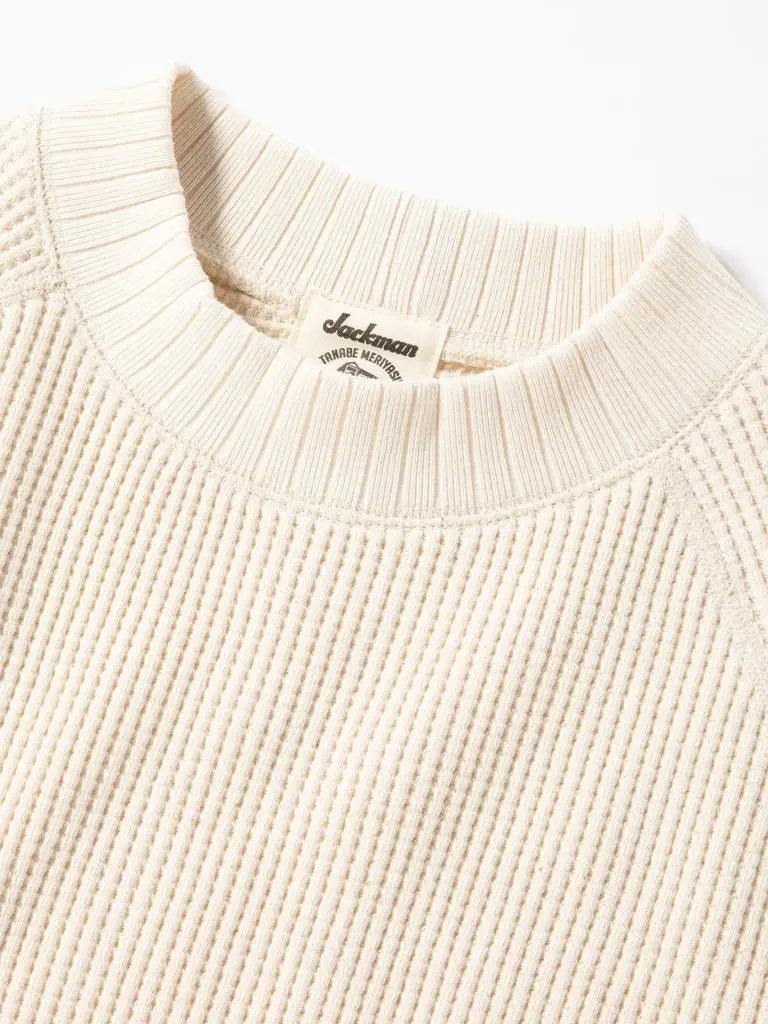 Waffle Midneck- Ivory Jackman Sweaters