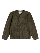 Neist Cardigan- Moss Wool Herringbone Kestin Jackets