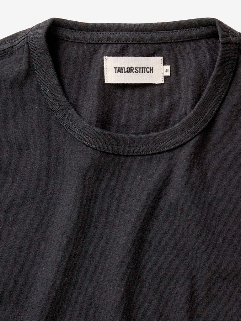 Organic Cotton Tee- Black Taylor Stitch Tee Shirts