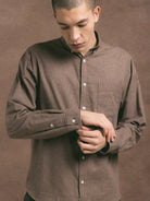 Raeburn Button Down- Taupe Houndstooth Kestin Shirts