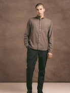 Raeburn Button Down- Taupe Houndstooth Kestin Shirts