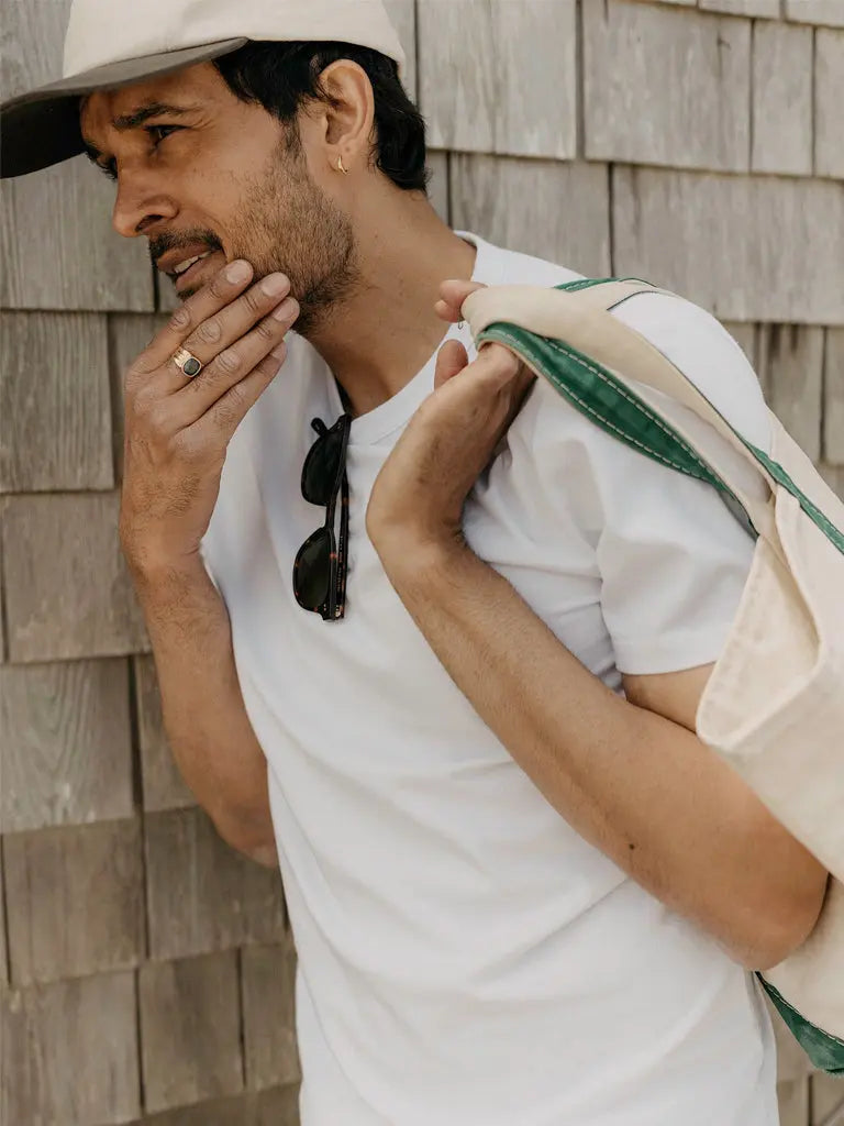 Organic Cotton Tee- White Taylor Stitch Tee Shirts