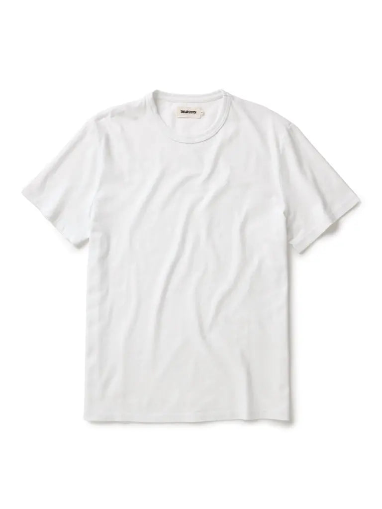 Organic Cotton Tee- White Taylor Stitch Tee Shirts