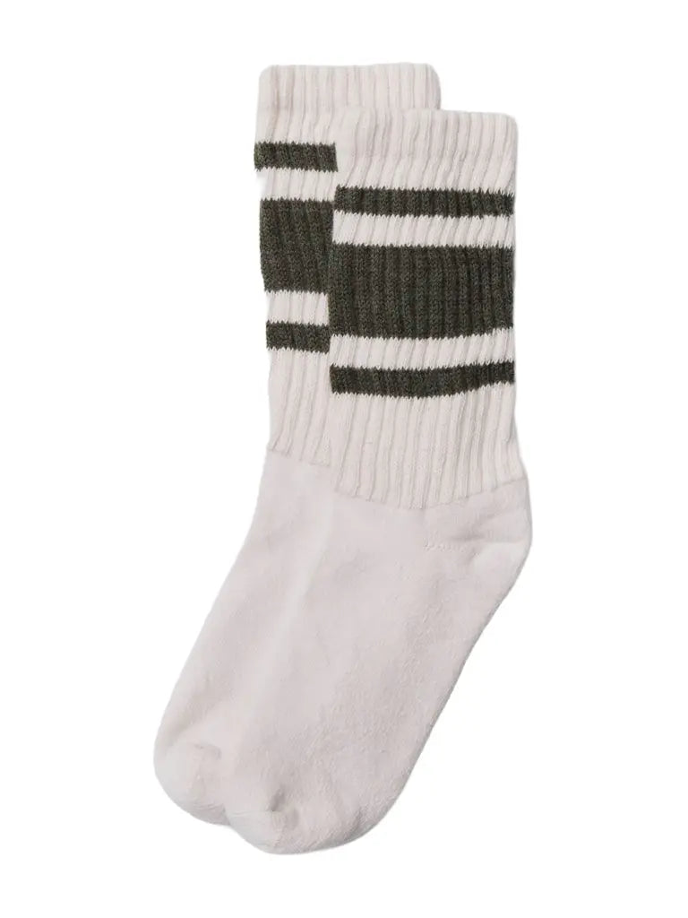 Heathered Mono Stripe Socks- Olive American Trench Socks