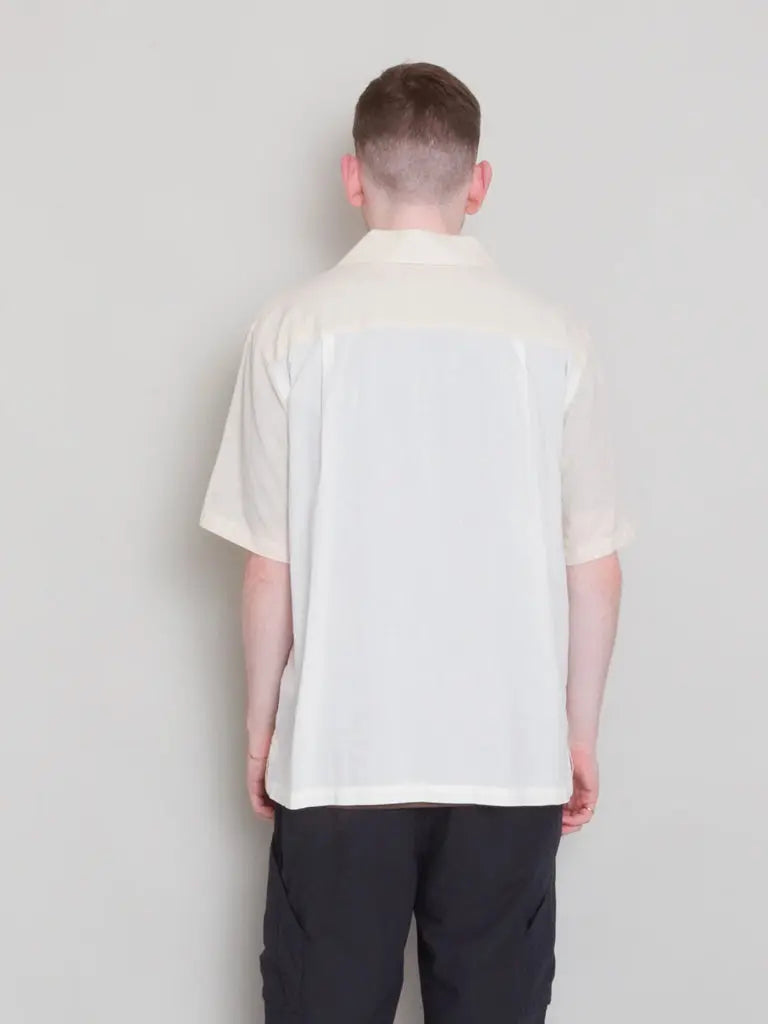 2 Tone Soft Collar Shirt- Chalk - Eames NW