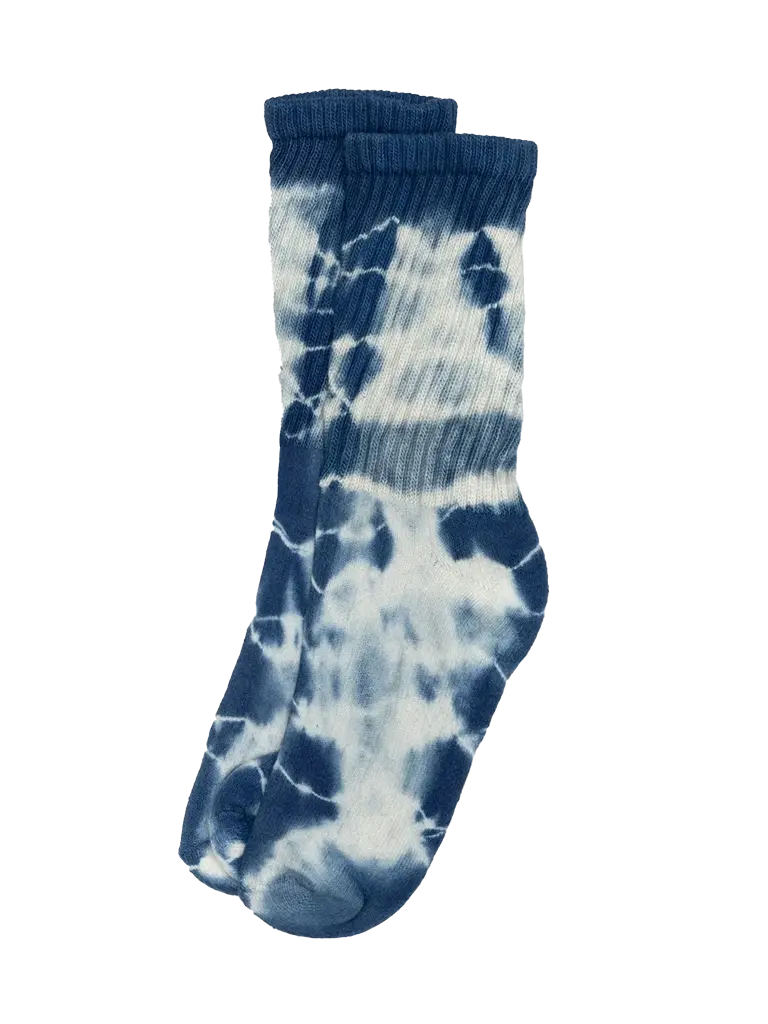 Indigo Dyed Retro Crew American Trench Socks