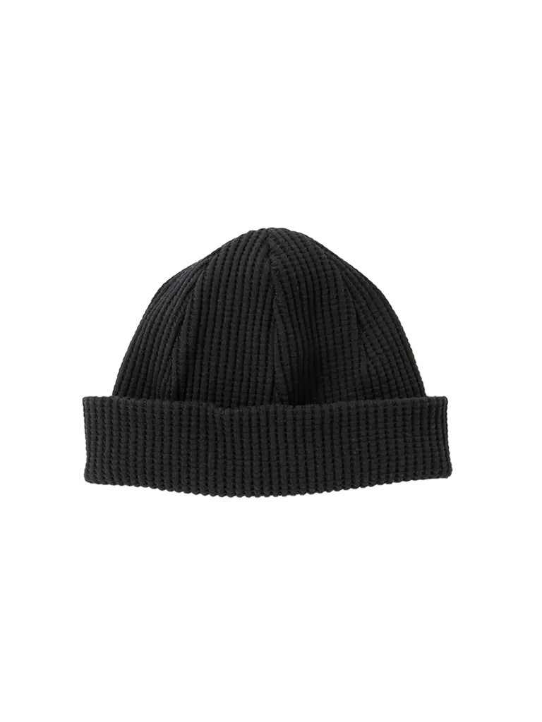 Waffle Knit Cap- Black Jackman Hats
