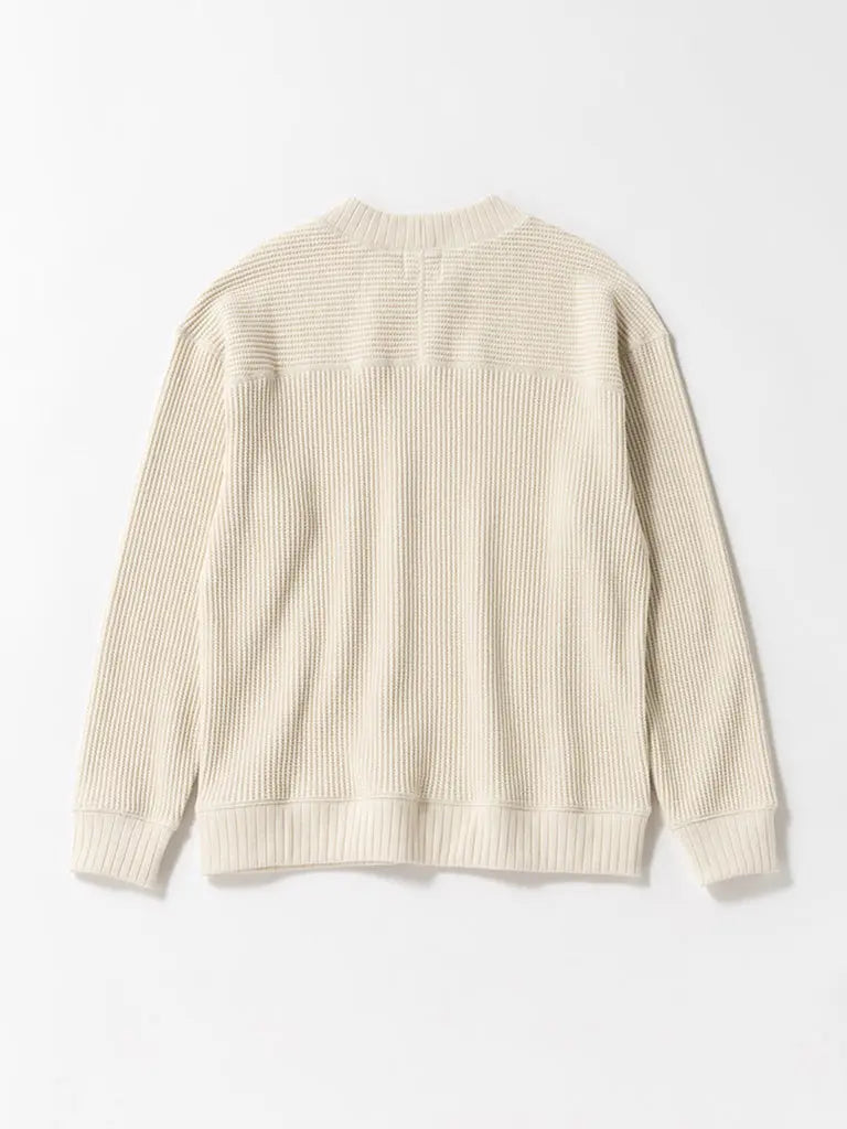 Waffle Midneck- Ecru Jackman Sweaters