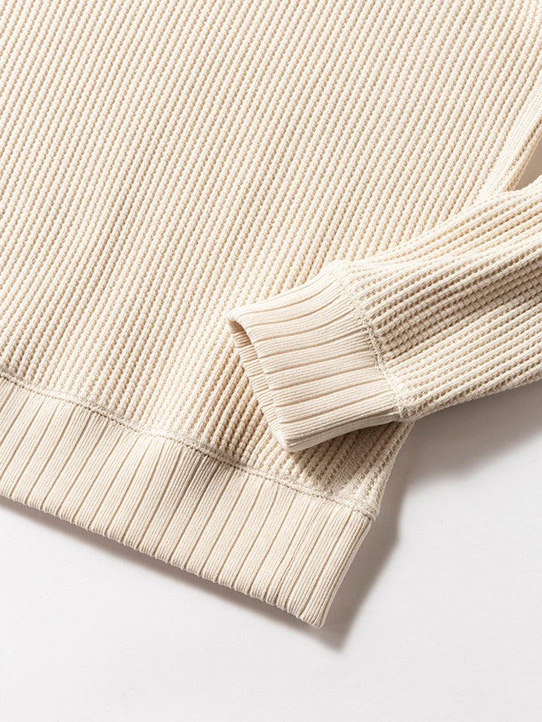 Waffle Midneck- Ecru Jackman Sweaters