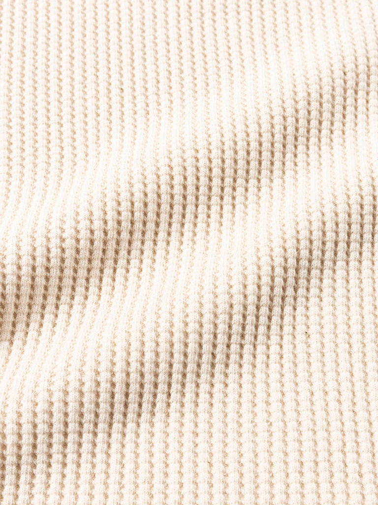 Waffle Midneck- Ecru Jackman Sweaters