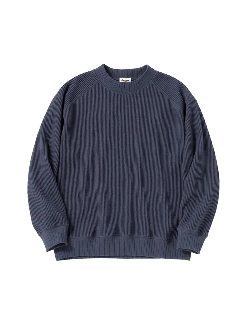 Waffle Midneck- Retro Navy Jackman Sweaters