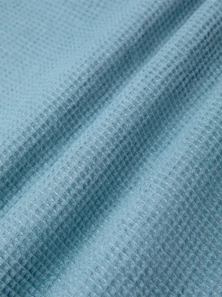 Ormiston Jacket- Denim Blue Linen Waffle Kestin