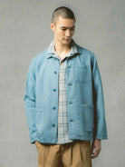 Ormiston Jacket- Denim Blue Linen Waffle Kestin