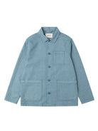 Ormiston Jacket- Denim Blue Linen Waffle Kestin