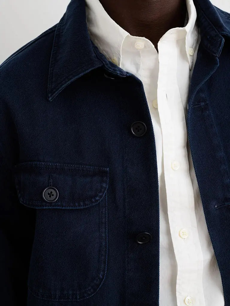 Garment Dyed Work Jacket- Dark Navy Alex Mill