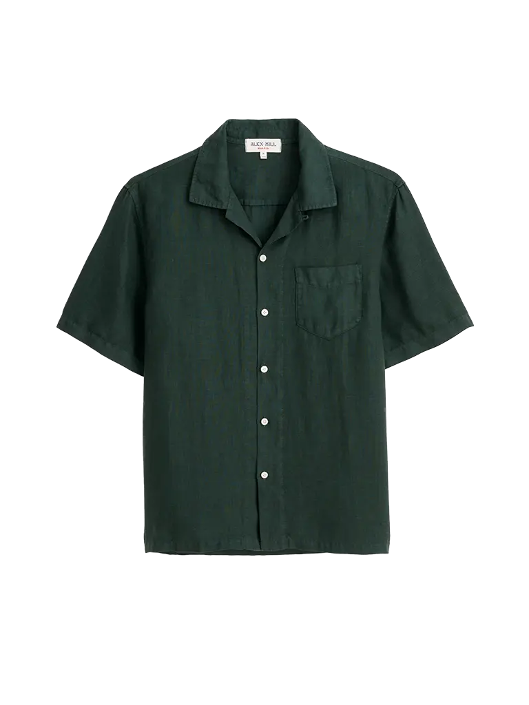 Linen Camp Shirt- Pine Grove Alex Mill