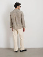 Mason Shirt- Flax/Black Alex Mill