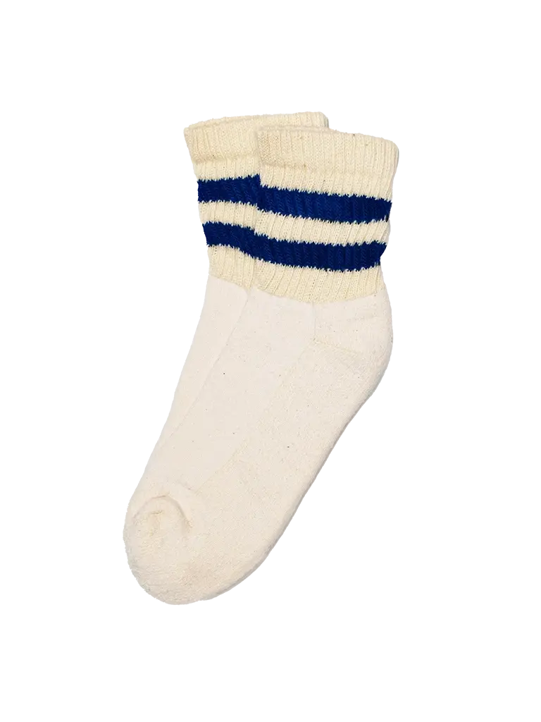 Mono Stripe Quarter Crew Sock- Royal American Trench Socks