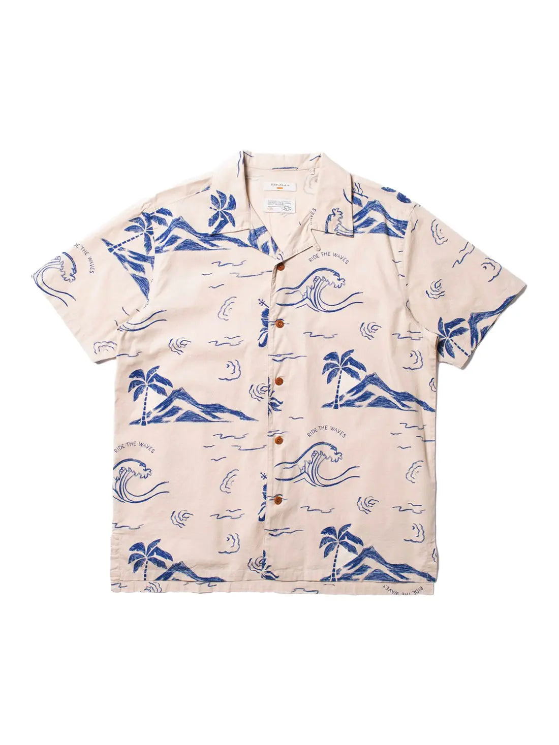 Arvid Waves Hawaii Shirt-  Ecru - Eames NW