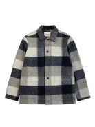 Ormiston Jacket- Navy Wool Check Kestin