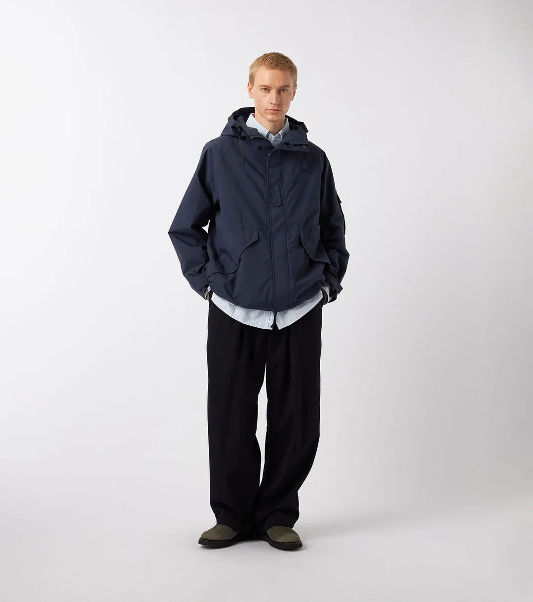 2L Nylon Gore-Tex Cruiser Jacket- Navy Nanamica Jackets