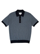 Turin Knit Polo- Navy Wax London
