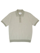 Turin Knit Polo- Light Khaki Wax London