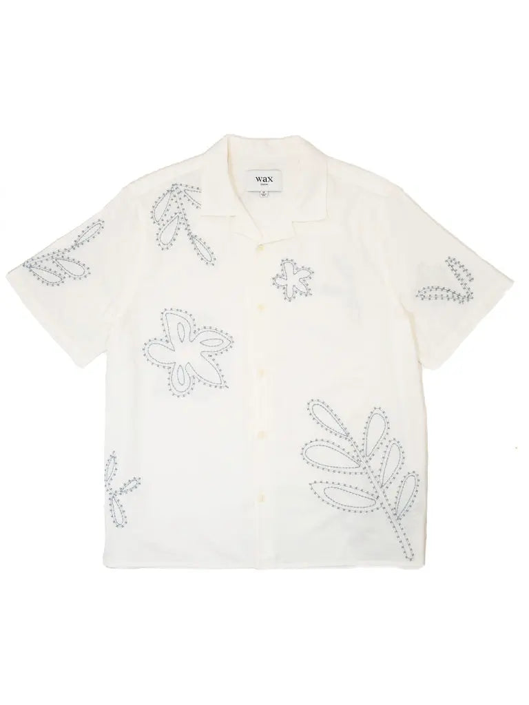Didcot Short Sleeve Shirt- Ecru Wax London