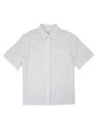 Kew Short Sleeve Shirt- White Stripe Wax London