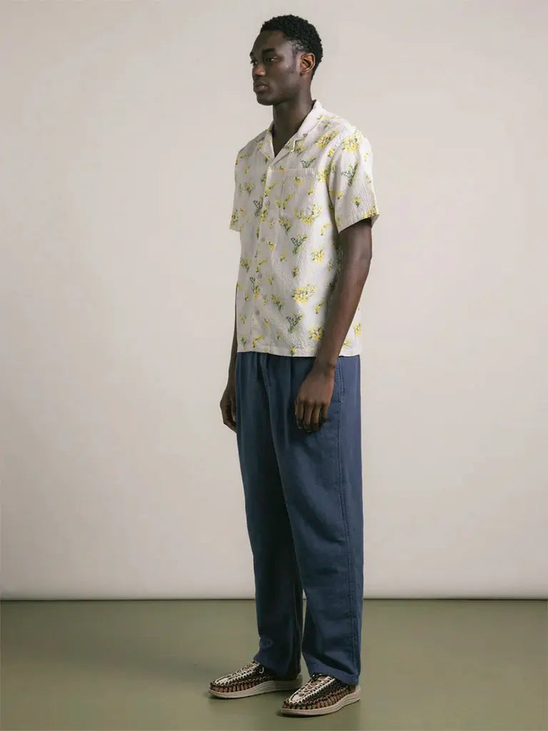 Doune Pant- Navy Slub Cotton Kestin Pants