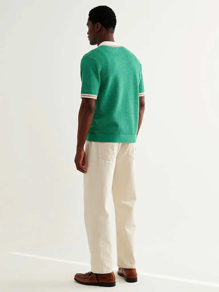 Belle- Green Tipped Pointelle Wax London Shirts
