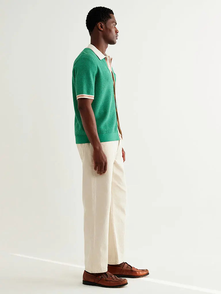 Belle- Green Tipped Pointelle Wax London Shirts