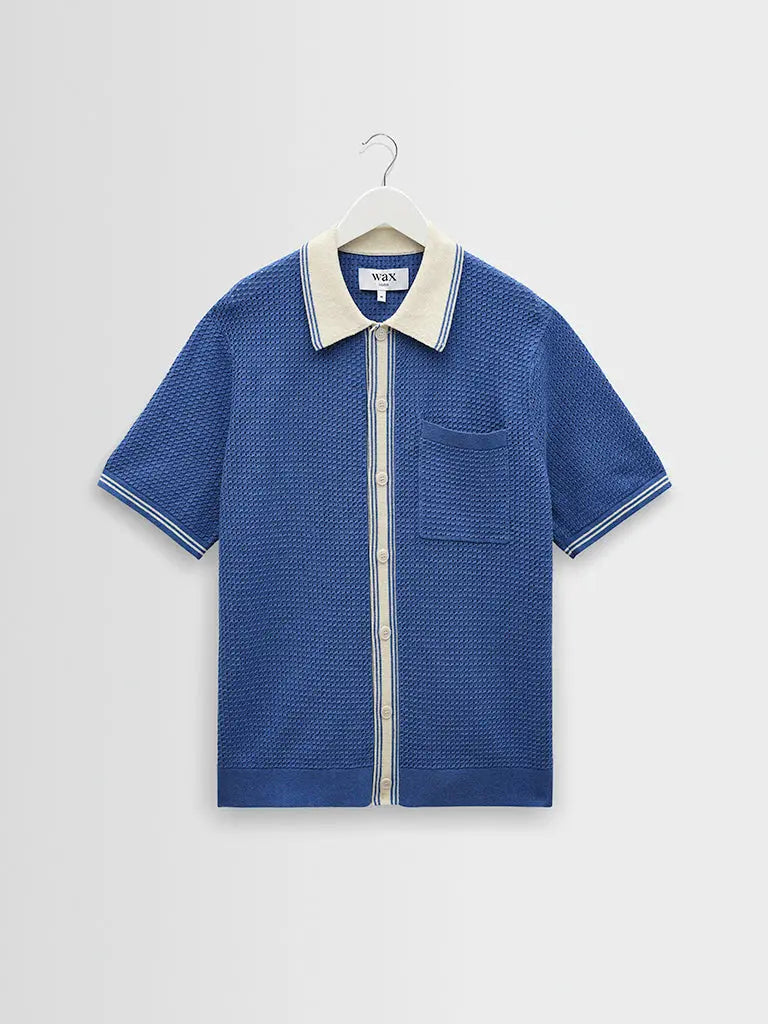 Belle- Blue Tipped Pointelle Wax London Shirts