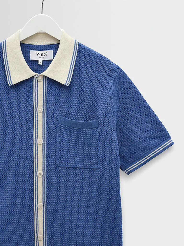 Belle- Blue Tipped Pointelle Wax London Shirts