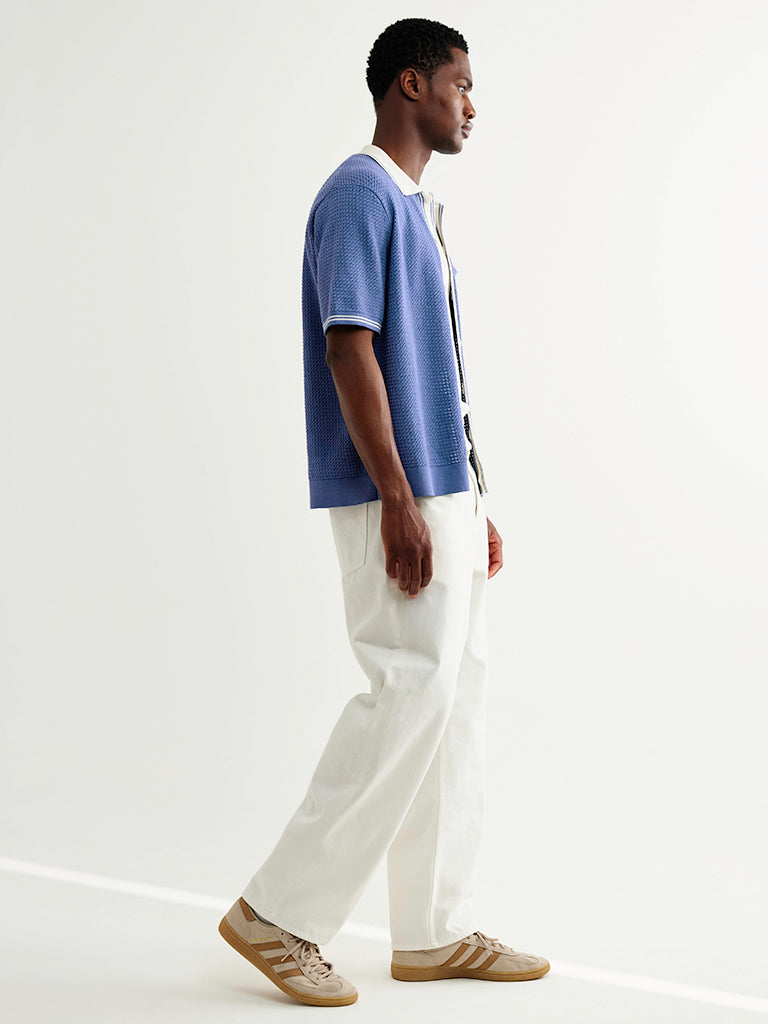 Belle- Blue Tipped Pointelle (Copy) Wax London Shirts