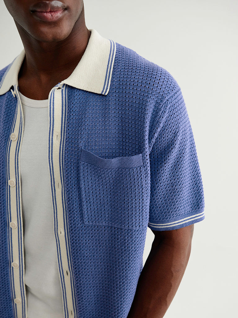 Belle- Blue Tipped Pointelle (Copy) Wax London Shirts