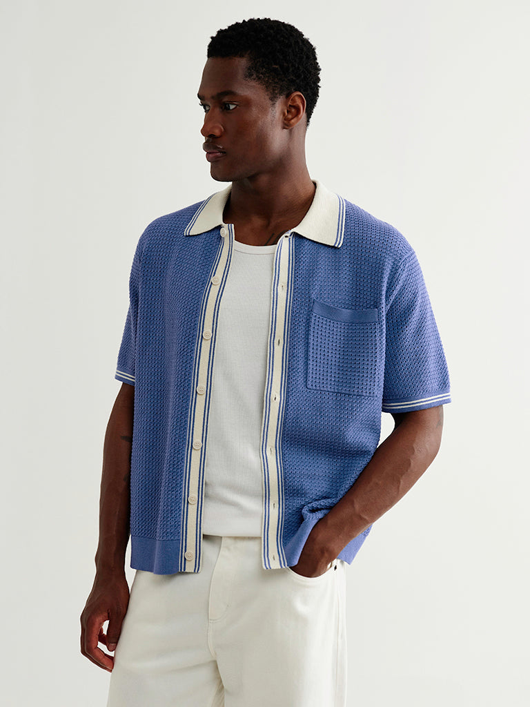 Belle- Blue Tipped Pointelle (Copy) Wax London Shirts