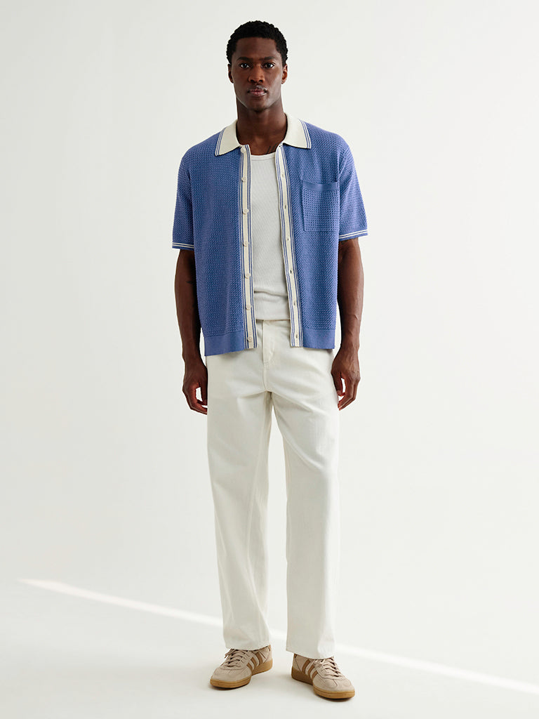 Belle- Blue Tipped Pointelle (Copy) Wax London Shirts