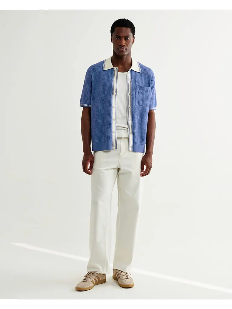 Belle- Blue Tipped Pointelle Wax London Shirts