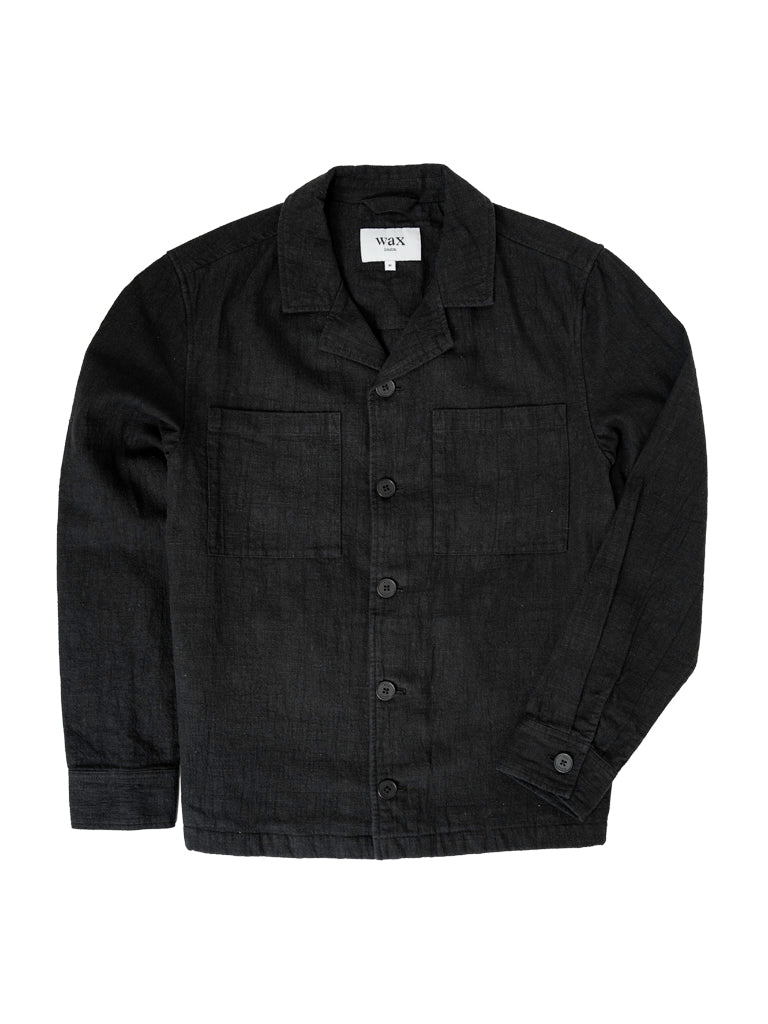 Aldred Overshirt- Black Wax London Jackets