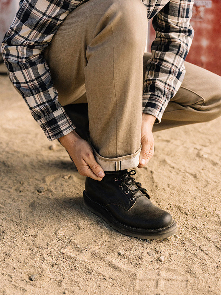 Hammer Straight- Army Beige Raw 14oz Selvedge Hiroshi Kato Denim