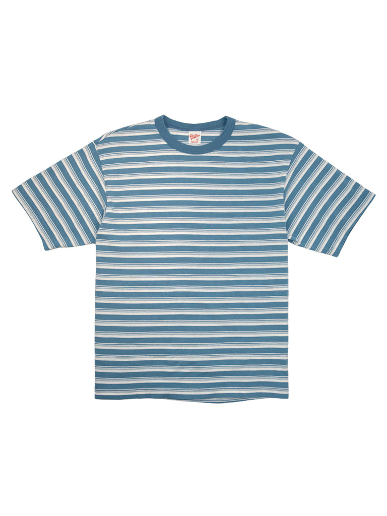 MIJ Stripe Tee- Denim Velva Sheen Tee Shirts