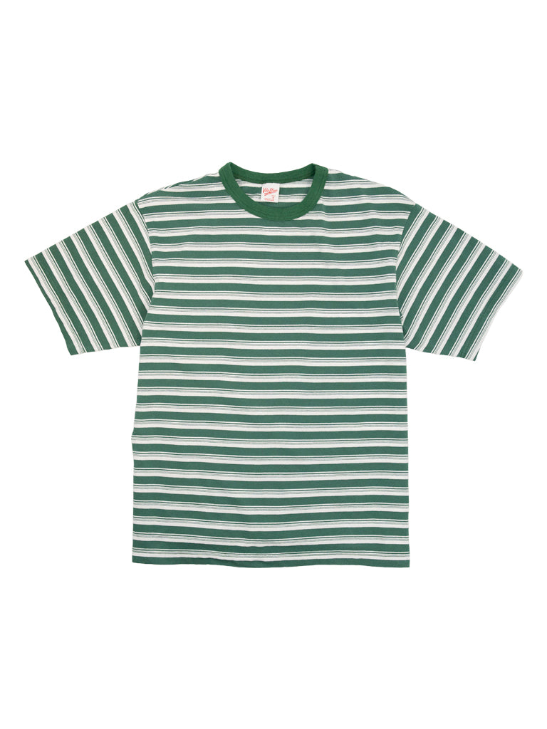 MIJ Stripe Tee- Green Velva Sheen Tee Shirts