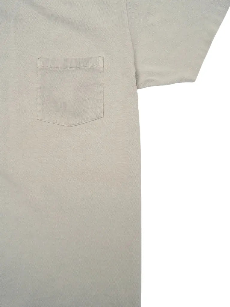 Pigment Dyed Crew Pocket Tee- Grey Velva Sheen Tee Shirts