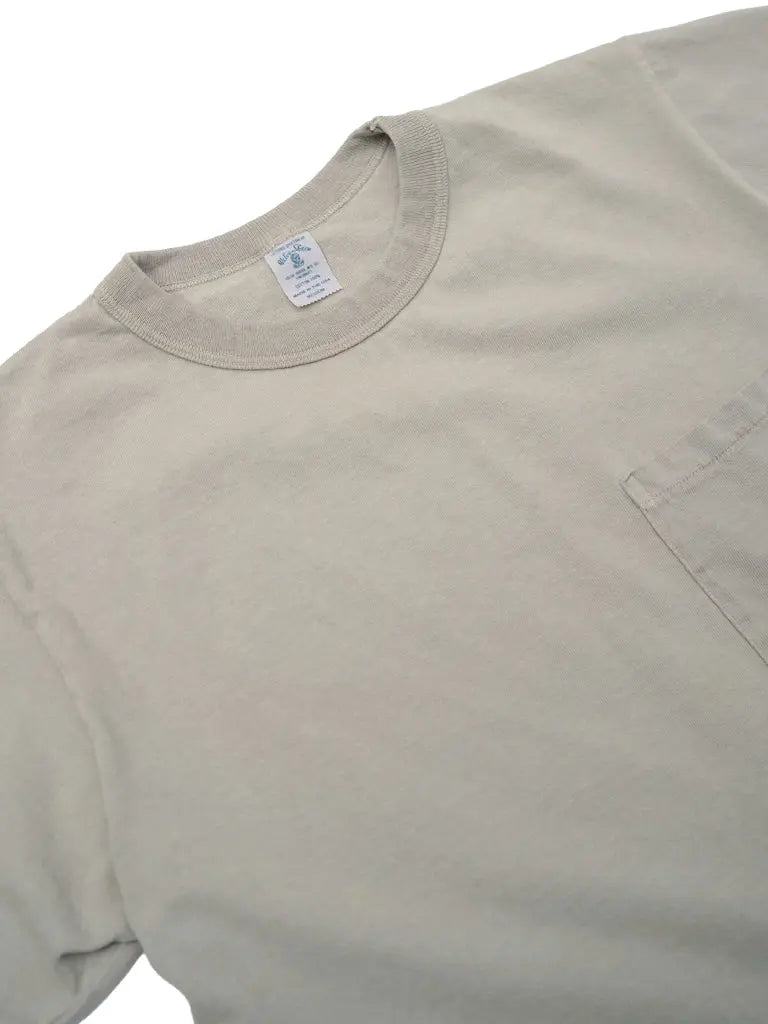 Pigment Dyed Crew Pocket Tee- Grey Velva Sheen Tee Shirts