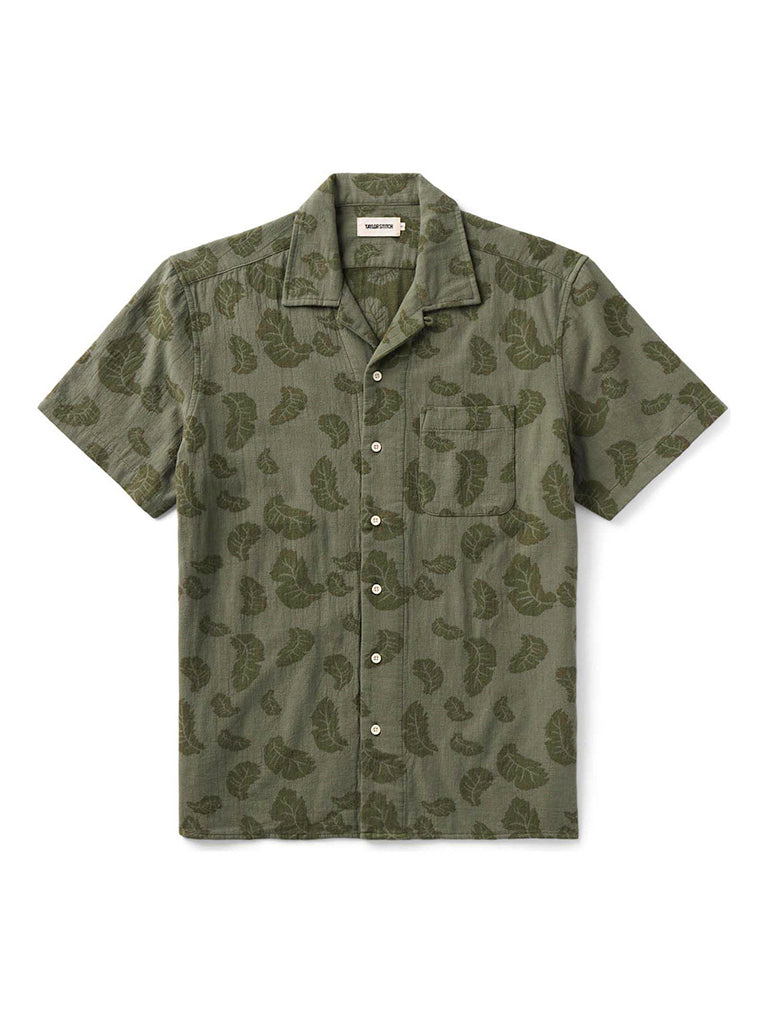 Hawthorne Shirt- Burnt Olive Floral Jacquard Taylor Stitch Shirts