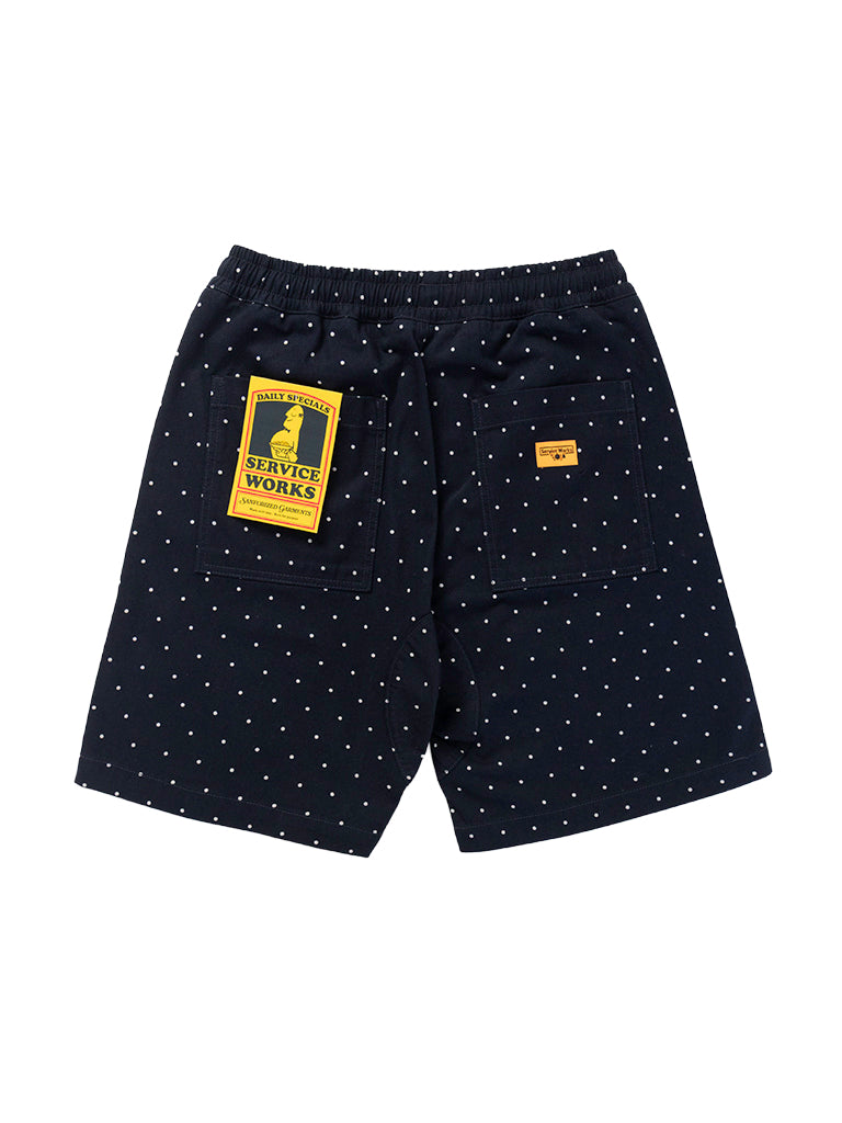 Chef Shirts- Polka Dot Navy Service Works Shorts