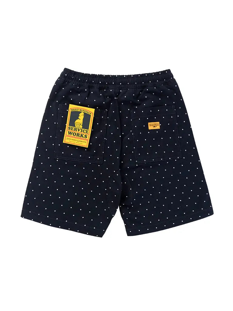 Chef Shorts- Polka Dot Navy Service Works Shorts