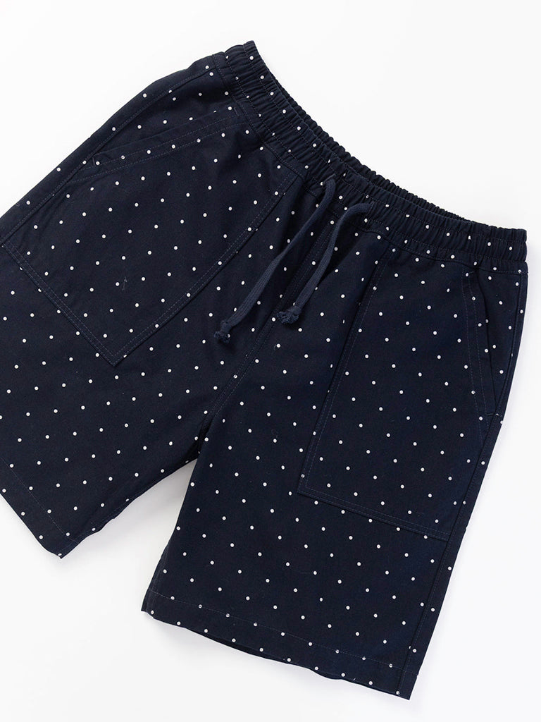 Chef Shirts- Polka Dot Navy Service Works Shorts